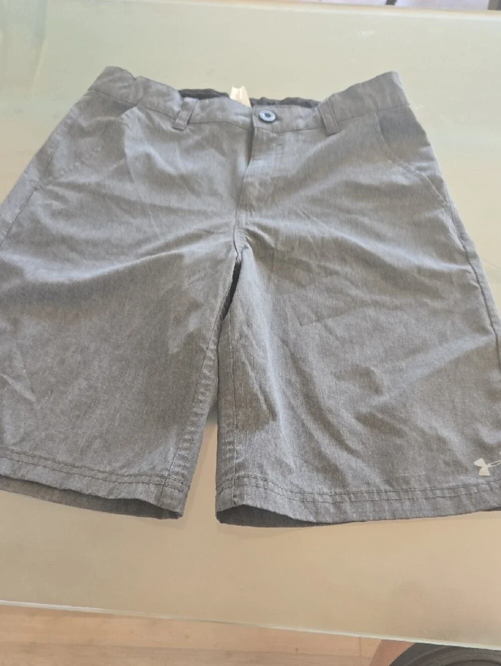 Under Armour Light Gray Flat-Front Men's Shorts